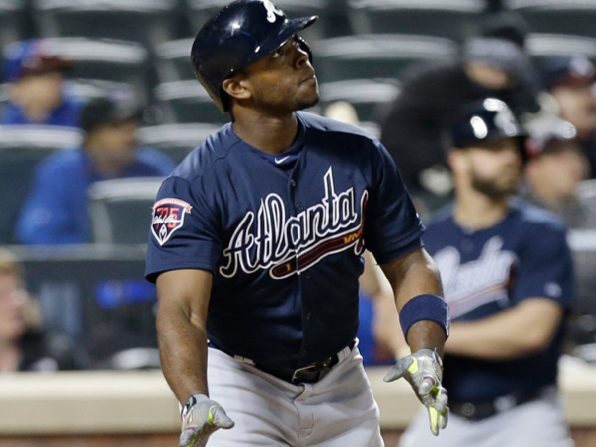 Justin Upton has already watched TK balls sail over the fence so far this season. (Frank Franklin II/AP)