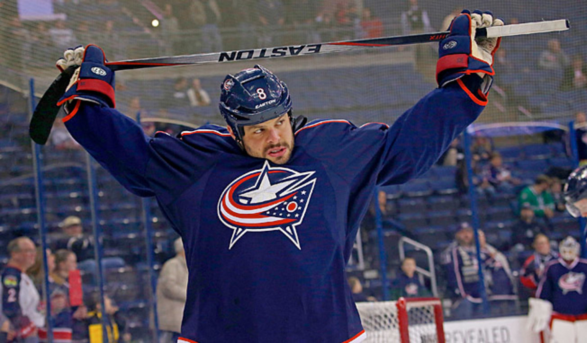 Nathan Horton of the Columbus Blue Jackets