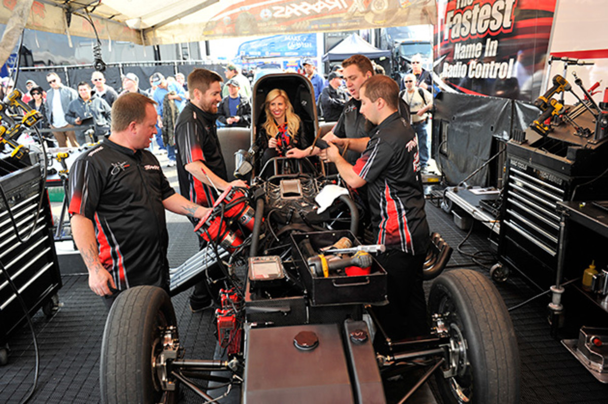 Courtney Force (center)