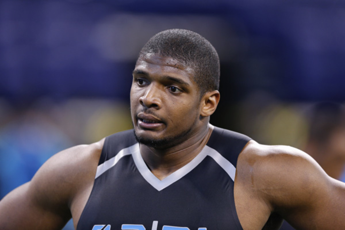 Former Missouri defensive lineman Michael Sam recently competed at the NFL Combine. (Joe Robbins/Getty Images