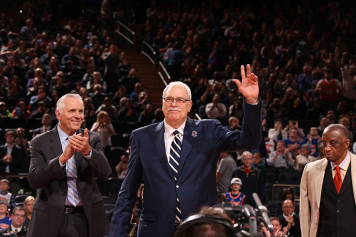 Phil Jackson was honored by the Knicks last season for his role on the 1973 title team. (Nathaniel S. Butler/NBAE via Getty Images)