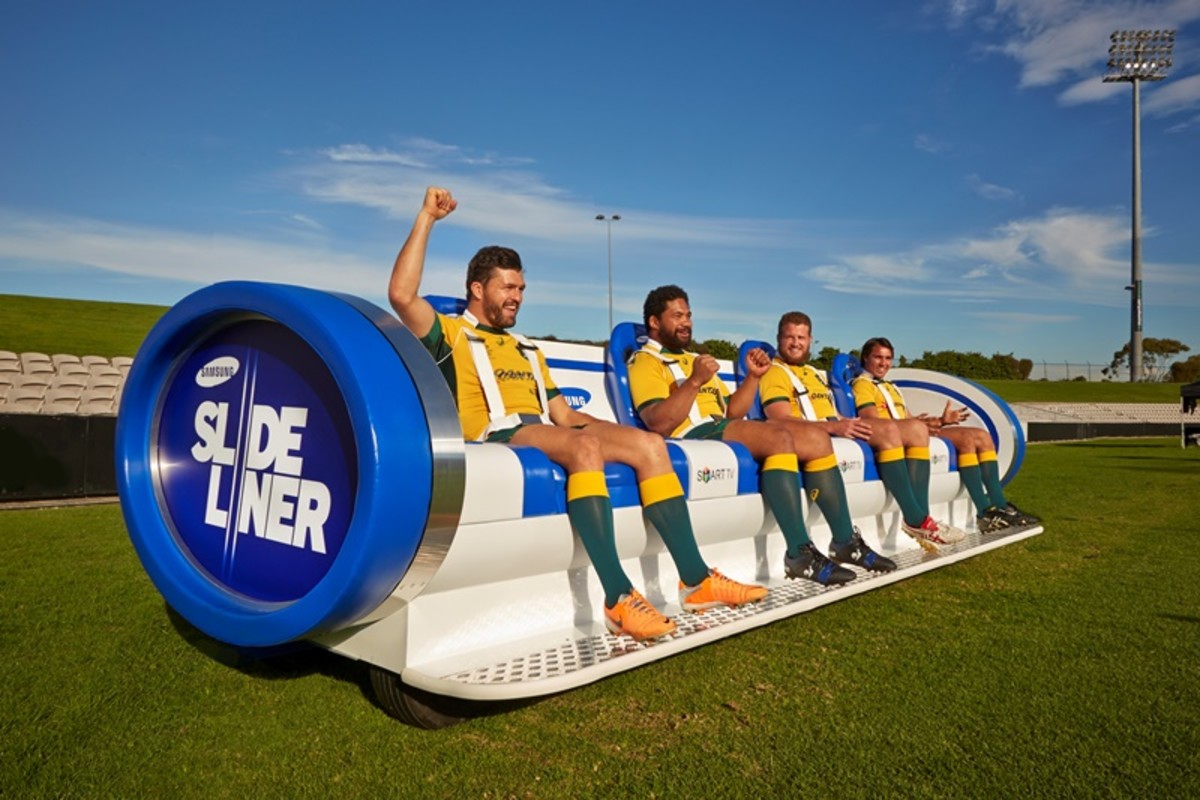 Rugby sideline seats slide along with game action Sports Illustrated