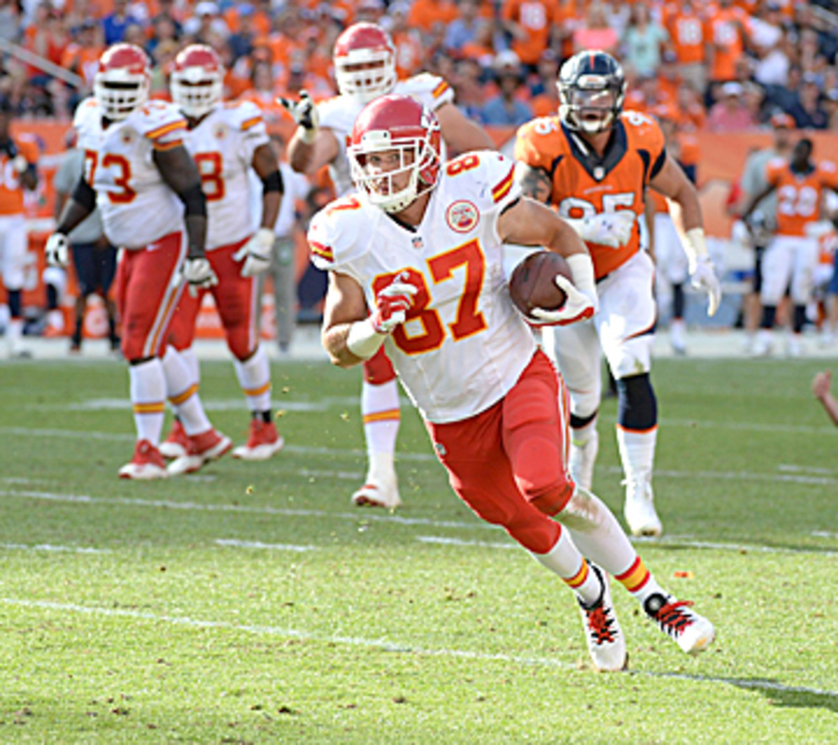 Why doesn't Travis Kelce play more? (David E. Klutho/SI)