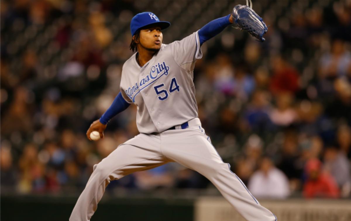 Ervin Santana spent the first eight years of his career with the Los Angeles Angels before joining the Royals for the 2013 season. (Otto Greule Jr./Getty Images)