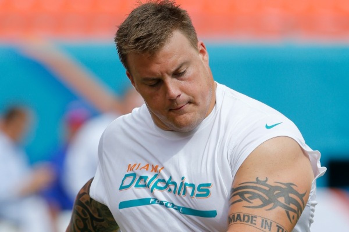 Richie Incognito has not played for the dolphins since October.(Joel Auerbach/Getty Images)