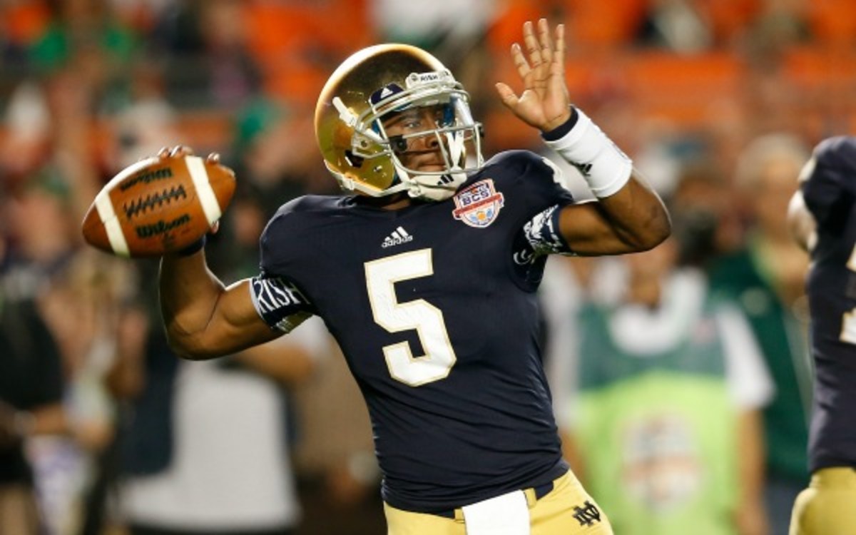 Everett Golson said he plans on returning to Notre Dame in the spring. (Joel Auerbach/Getty Images)