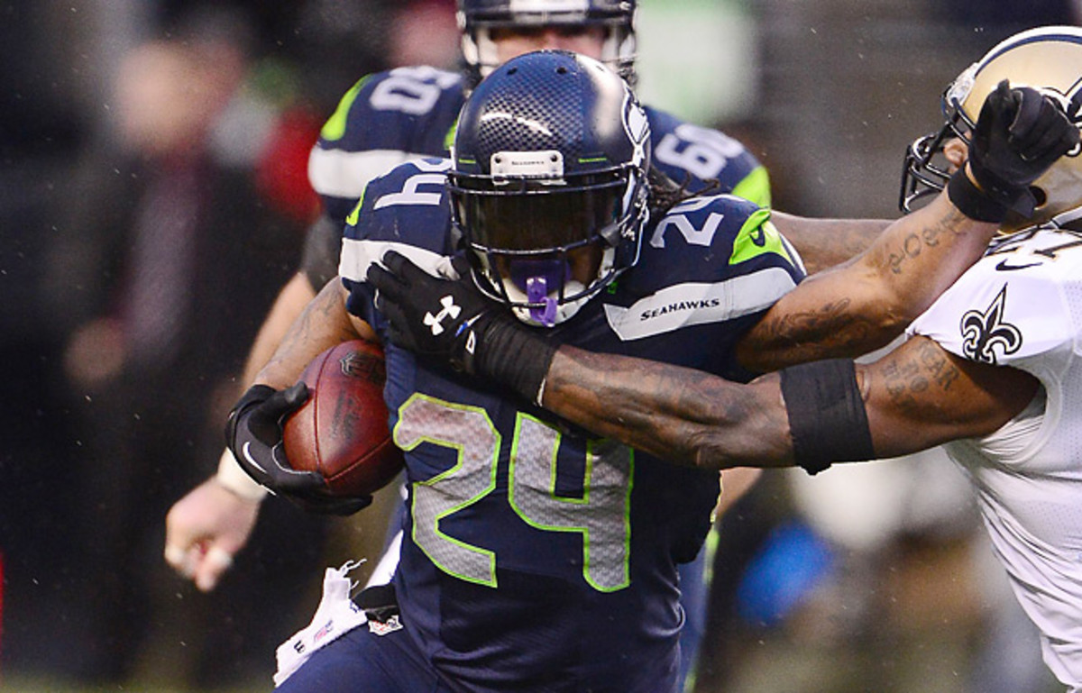 Marshawn Lynch ran for 140 yards and two touchdowns in Seattle's 23-15 win over New Orleans.