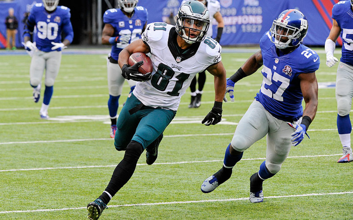 The immediate contributions of rookie receiver Jordan Matthews was a bright spot in an otherwise disappointing, inconsistent season for the Eagles. (Bill Kostroun/AP)