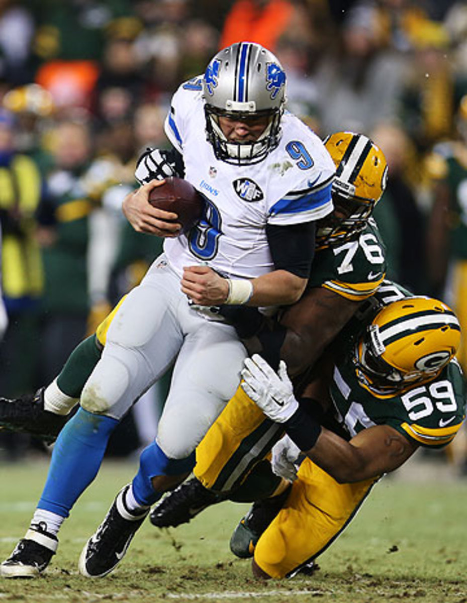 Due to Sunday's loss at Green Bay, Matthew Stafford and the Lions must travel to Dallas on wild-card weekend. (Chris Graythen/Getty Images)