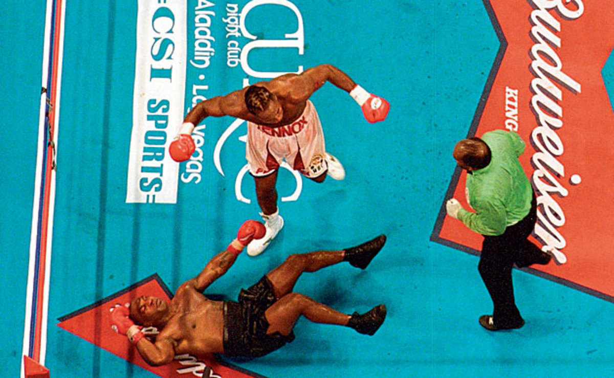 Lewis' superiority was on display throughout his fight with Tyson, which ended with en eighth-round knockout.