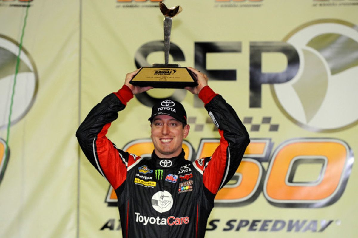 Kyle Busch won from the pole in the No. 51 Toyota. He has 37 series victories in 117 starts.