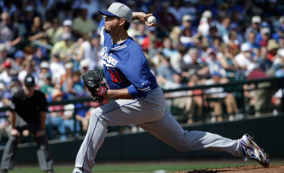 Josh Beckett went 0-5 in eight starts for the Dodgers in an injury-shortened 2013 campaign.
