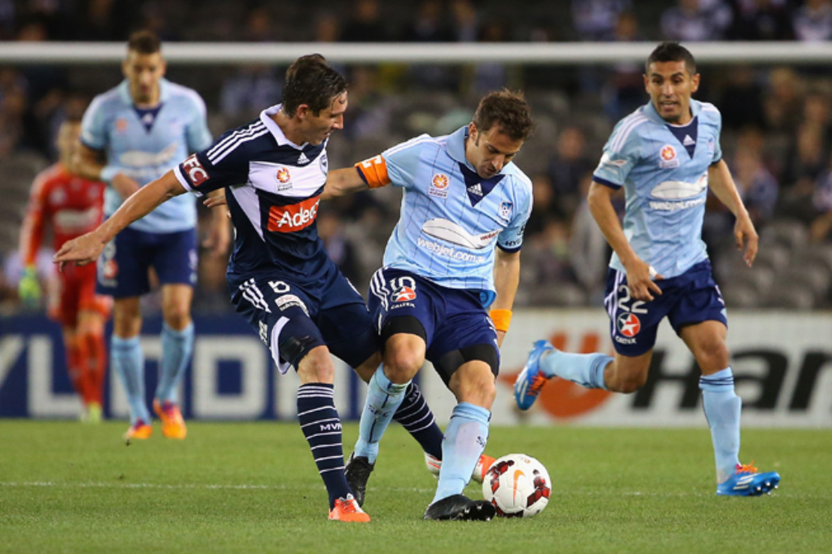 Players like Italian great Alessandro Del Piero, center right, have made their way to Australia's A-League after accomplished careers in Europe.