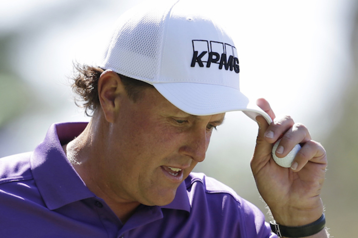 Phil Mickelson during the third round of the Memorial golf tournament (Darron Cummings/AP)