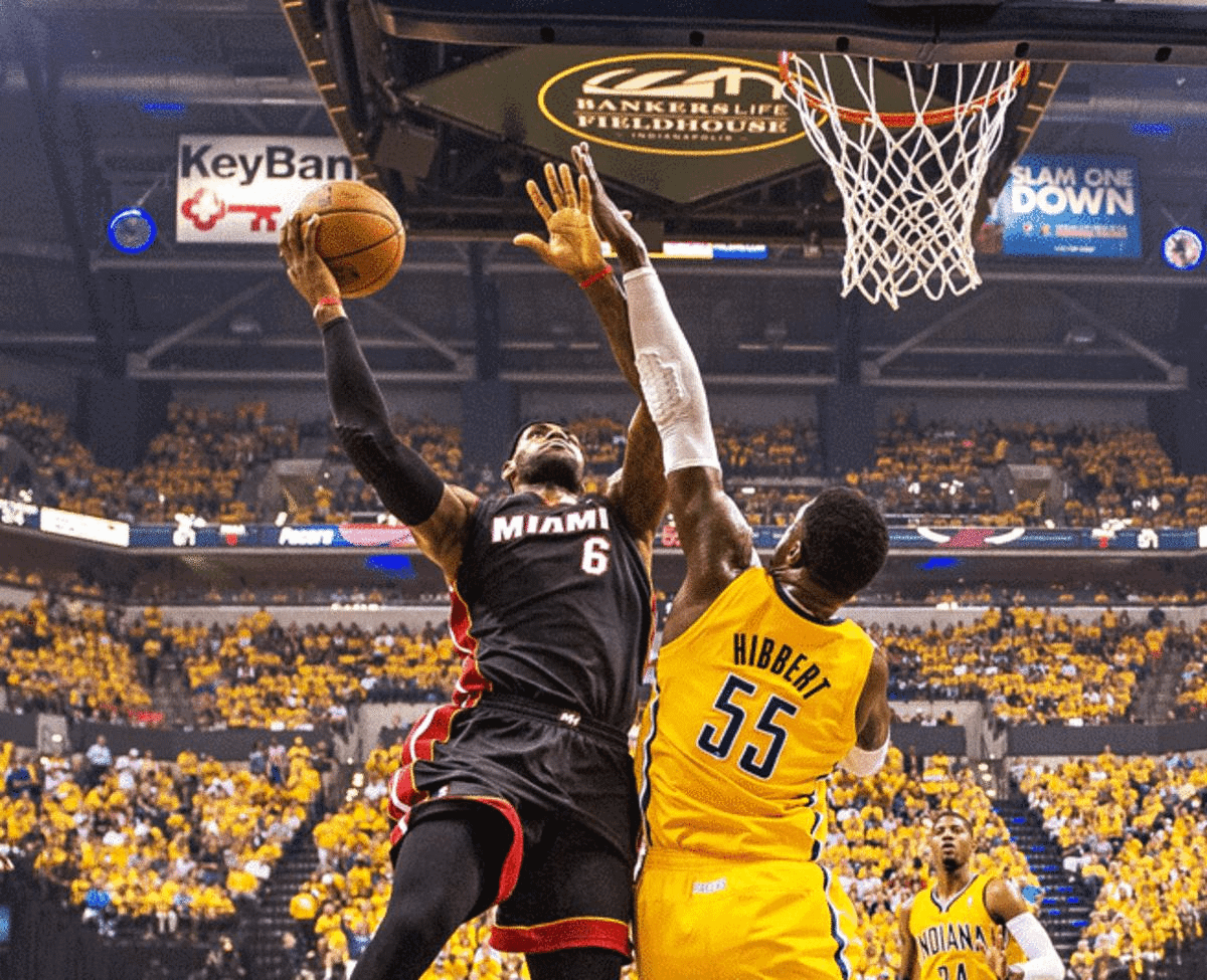 LeBron James poured in 22 points and anchored a crucial stretch at the end of the game to lift the Heat.