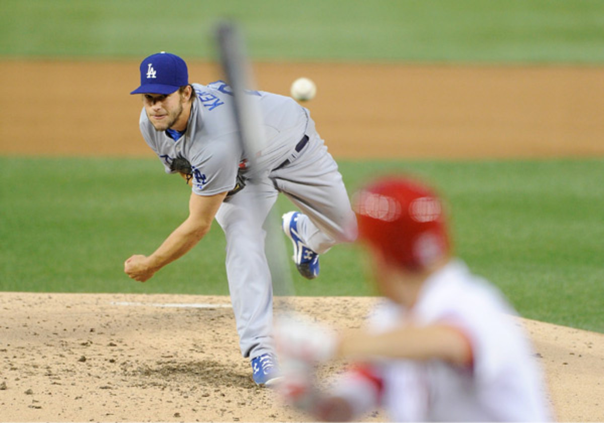 Clayton Kershaw shutout the Nats through seven frames in his first start back. (Greg Fiume/Getty Images)