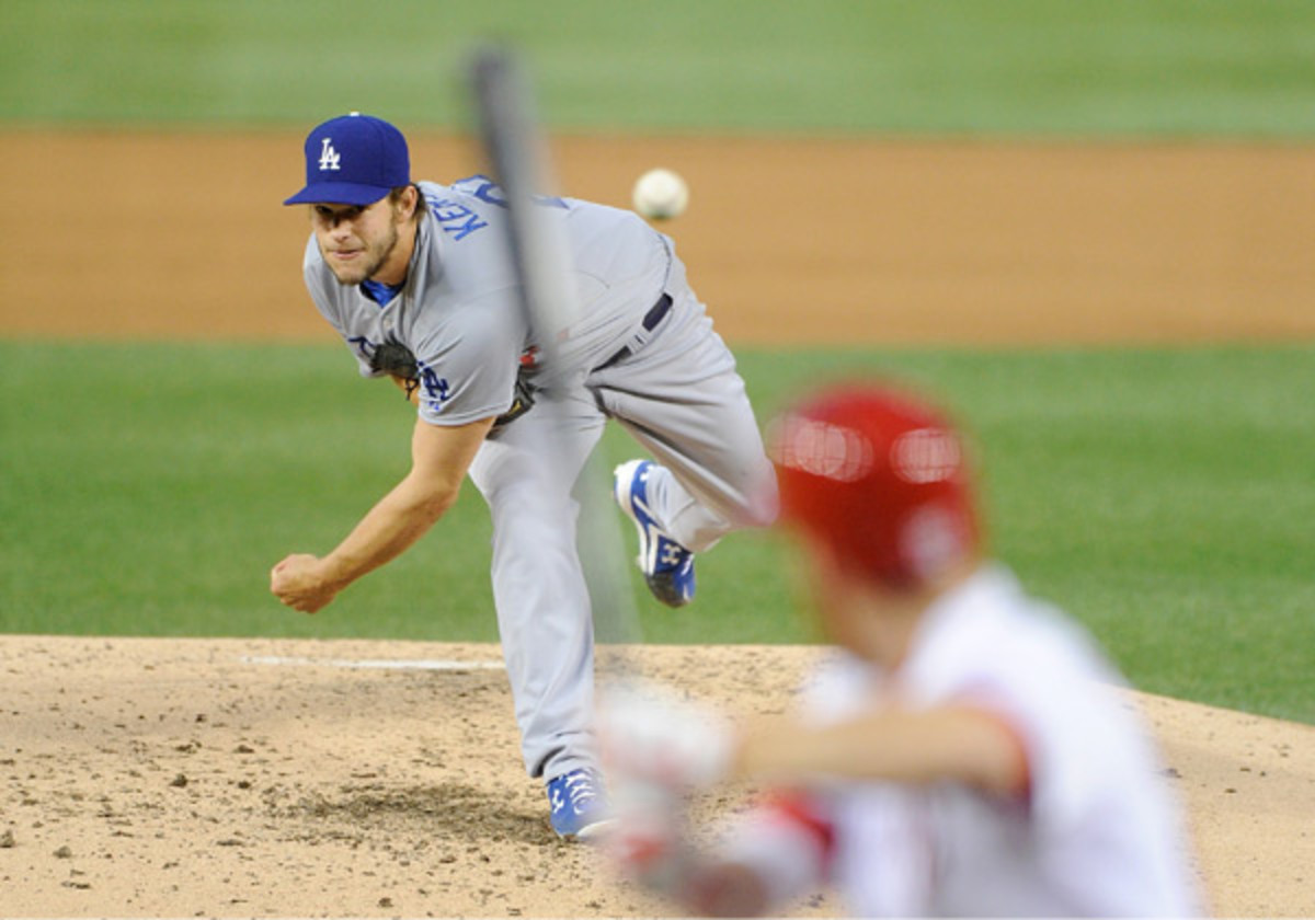 Clayton Kershaw shutout the Nats through seven frames in his first start back. (Greg Fiume/Getty Images)