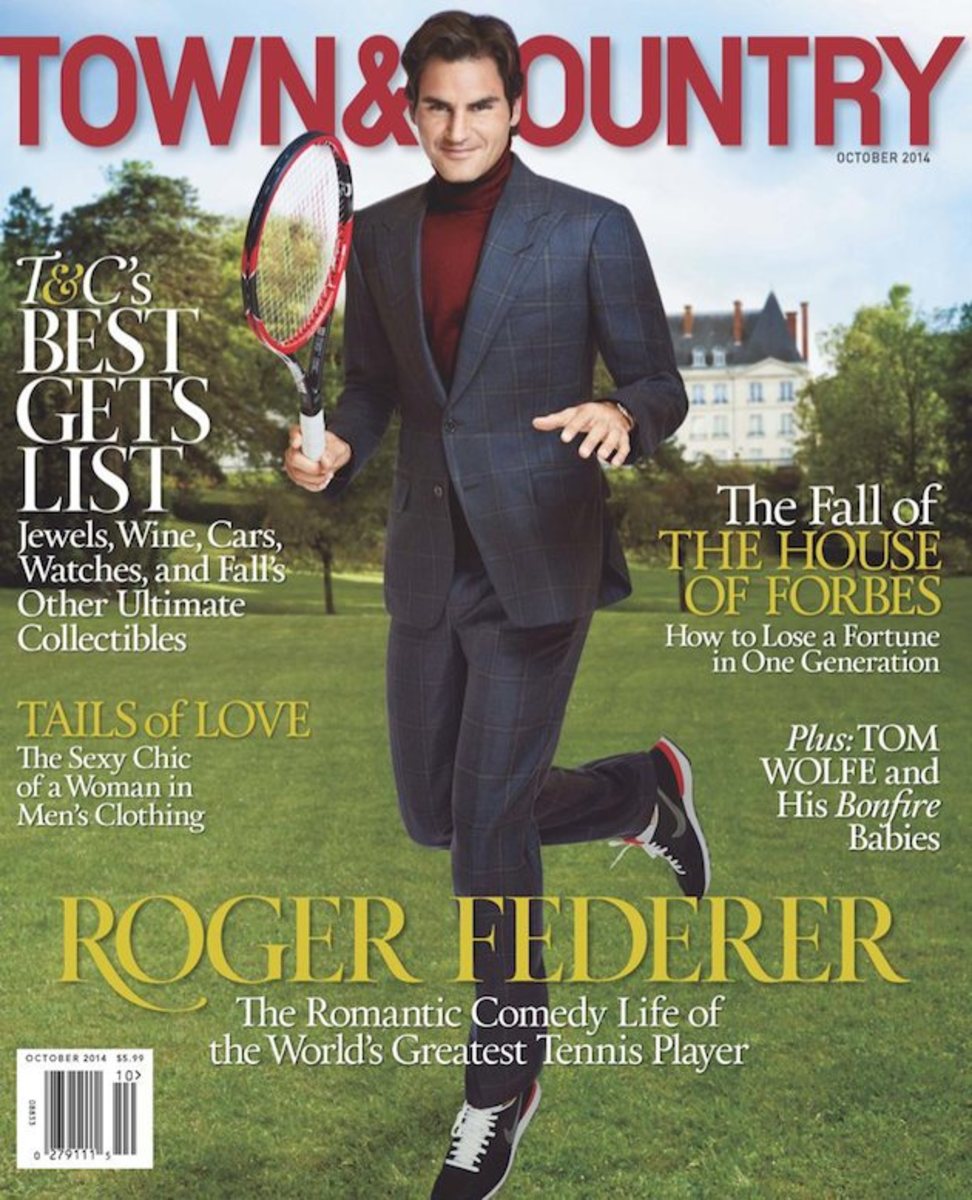 Roger Federer Town & Country Magazine cover