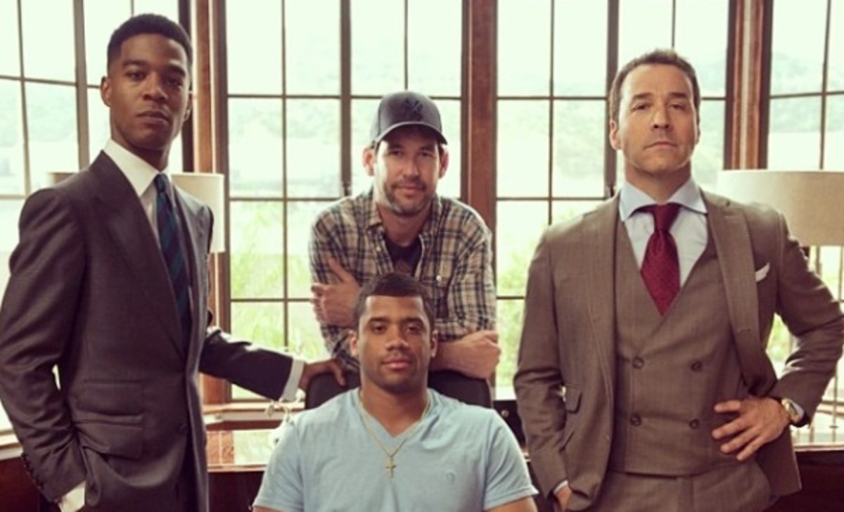 Russell Wilson (seated) knows a thing or two about playing a starring role. (Instagram)