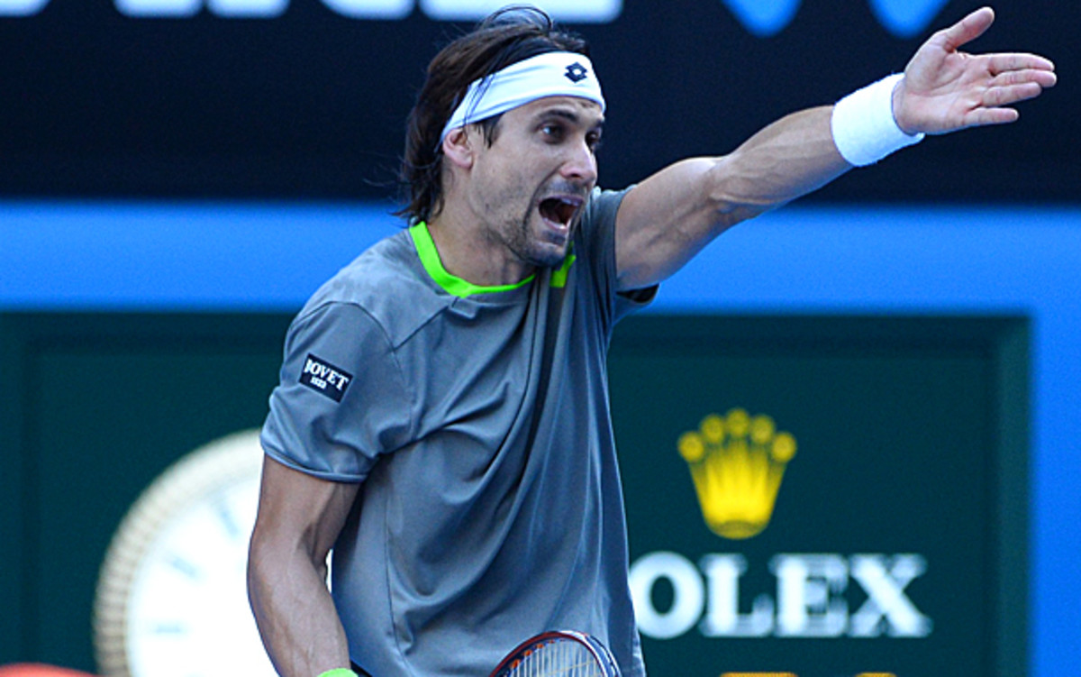 David Ferrer struggled in the quaterfinals against Tomas Berdych. (WILLIAM WEST/AFP/Getty Images)