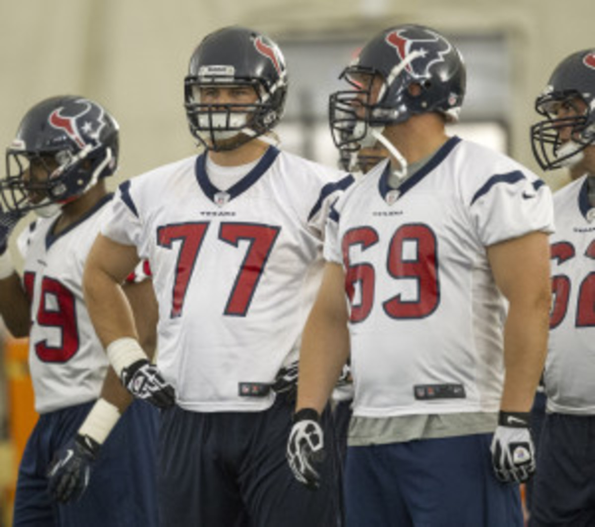 David Quessenberry, who turns 24 this summer, will be placed on the Texans' non-football injury list while he undergoes treatment. (Bob Levey/Getty Images)