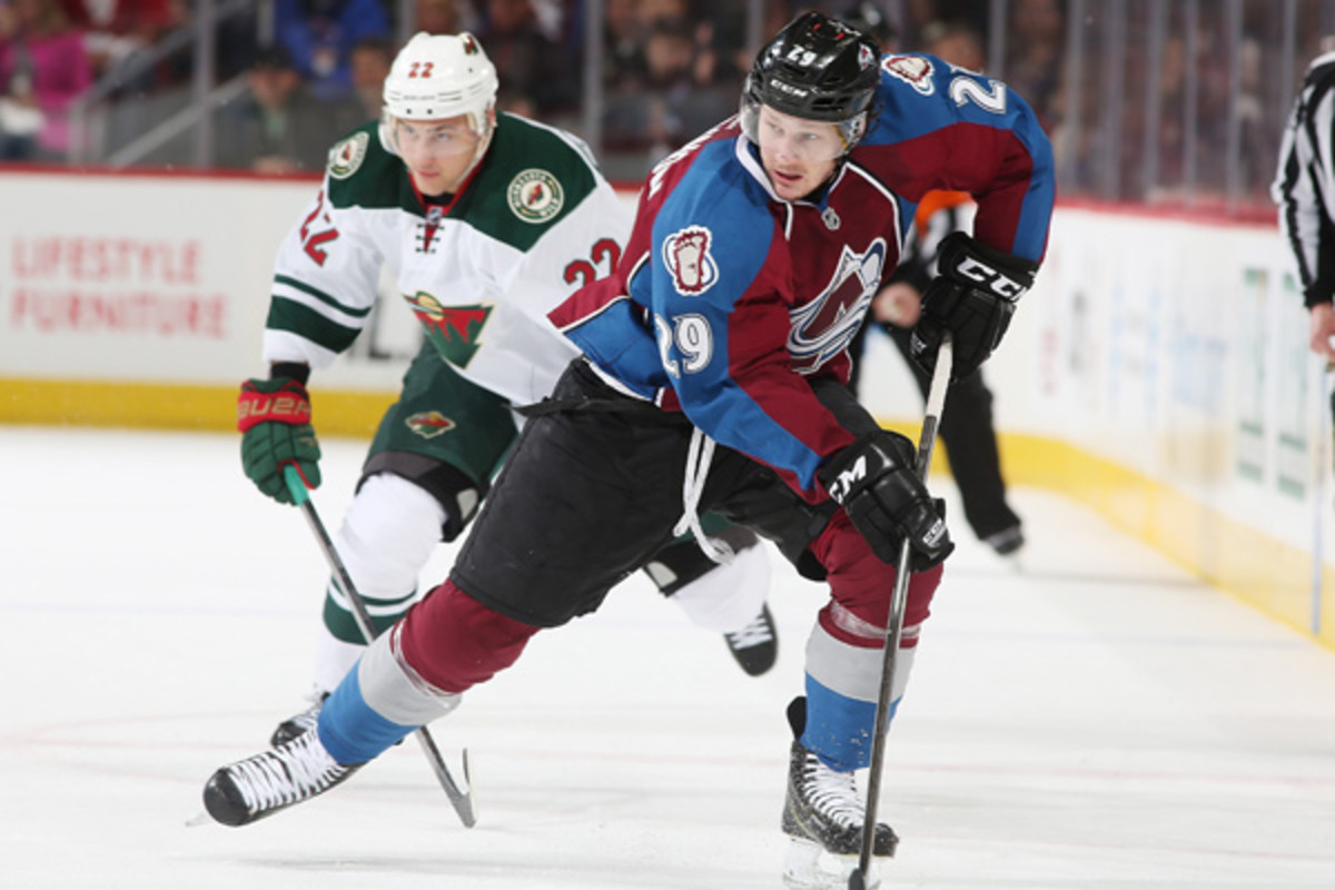 Nathan MacKinnon has given Avs fans plenty to cheer about with seven points through two games. (Michael Martin/NHLI via Getty Images)