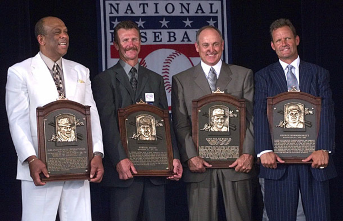 Orlando Cepeda, Robin Yount, Nolan Ryan and George Brett