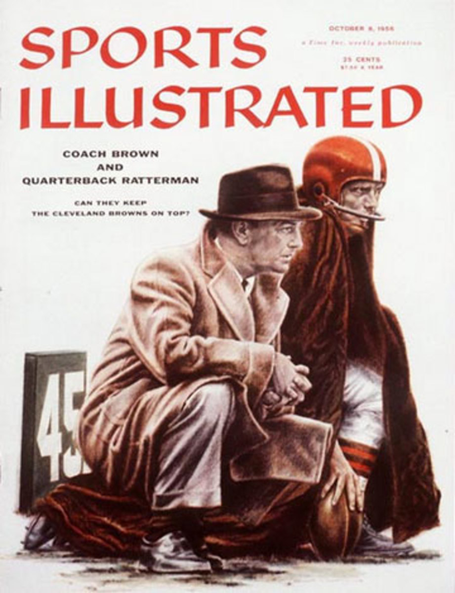 Paul Brown and George Ratterman graced the cover of SI in October 1956. (Robert Riger/SI)