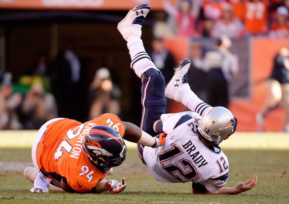 Terrance 'Pot Roast' Knighton helped contain Tom Brady and the Patriots offense throughout the game. (