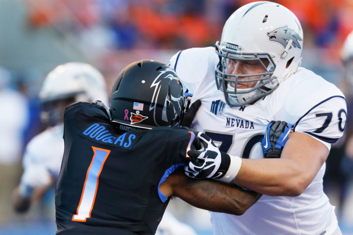 Bitonio’s challenges in the NFL have been a bit stiffer than those he faced as an All-Mountain West Conference lineman at Nevada. (Ted S. Warren/AP)