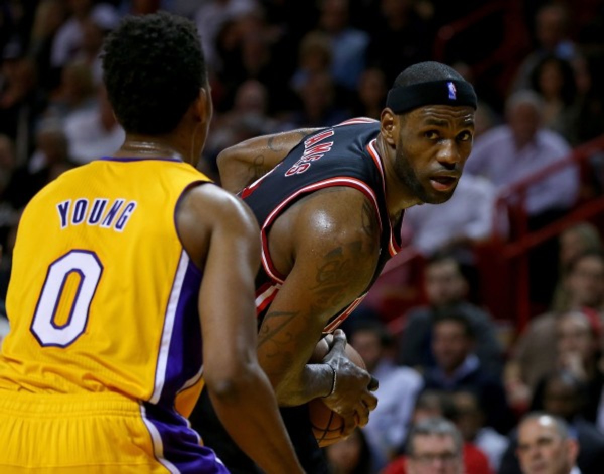 The Lakers are the most searched NBA on Google in the past decade, but the Heat own that title over the past 12 months. (Mike Ehrmann/Getty Images)