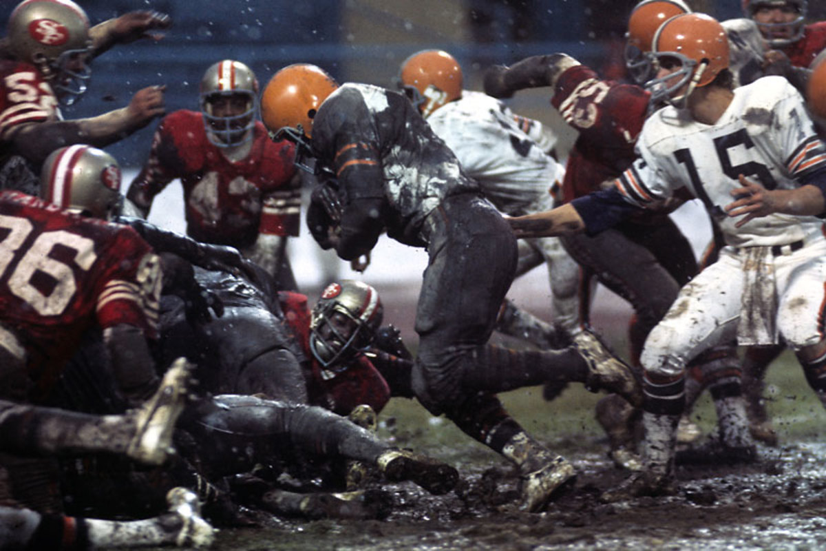 What is Lost: The Niners and Browns have a field day in the mud at Cleveland’s Municipal Stadium in 1974. (Neil Leifer/Sports Illustrated)  