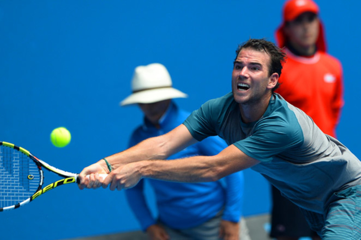 Adrian Mannarino beat Jack Sock to move into the second round of the Delray Beach Open.