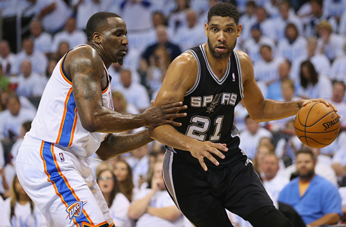 Tim Duncan totaled 19 points and 15 rebounds in Game 6 to send the Spurs back to the Finals.