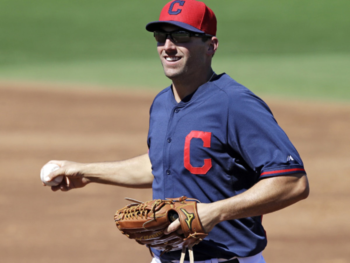 Jeff Francoeur, who was in spring training with Cleveland, now finds himself an occasional pitcher in Triple-A. Mark Duncan/AP