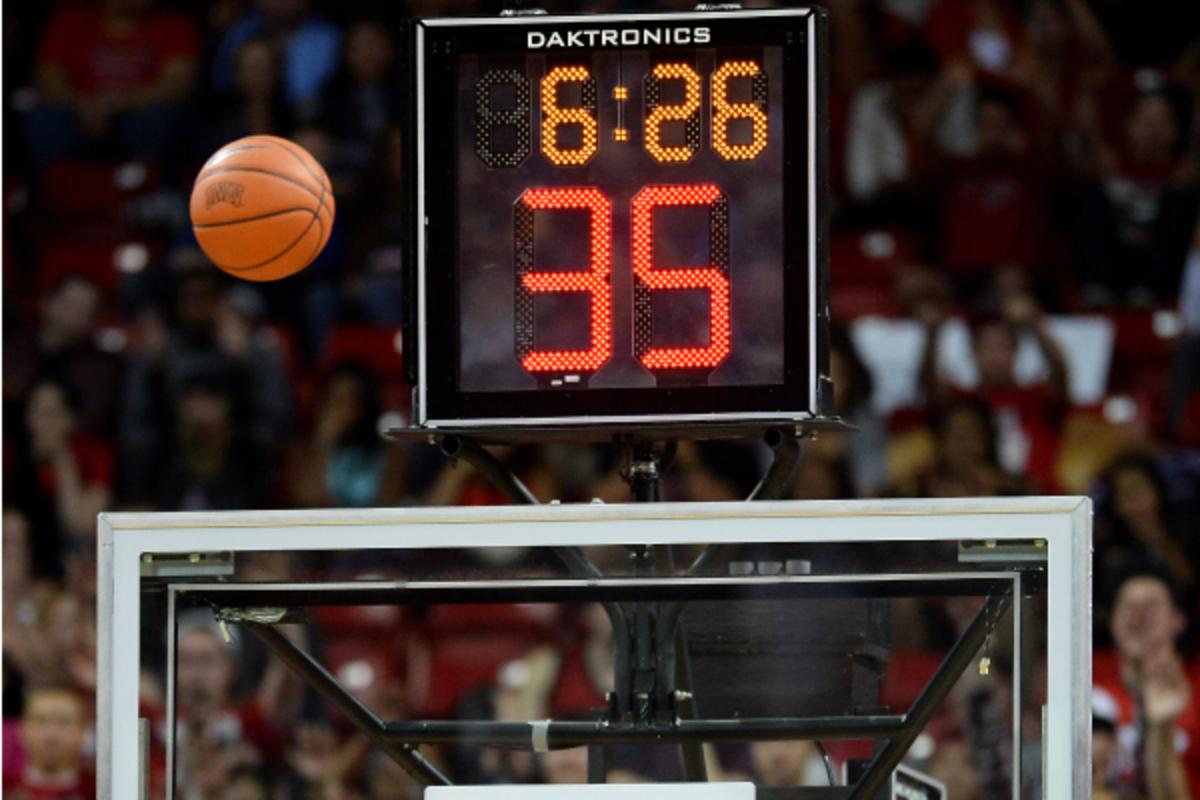 The shot clock will never read 35 in ACC exhibition games this season. (Ethan Miller/Getty Images)