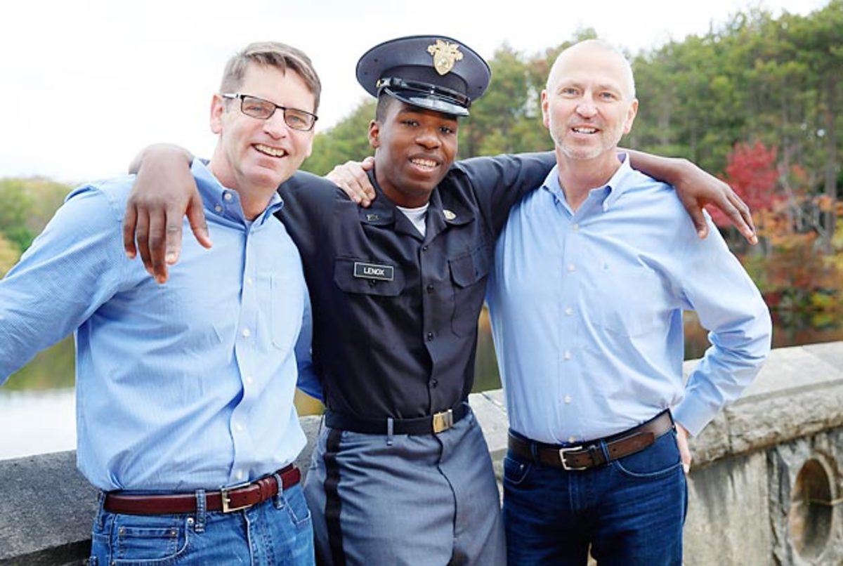 Max Lenox says he was never prouder than the day Dave (left) and Nathan (right) were married.