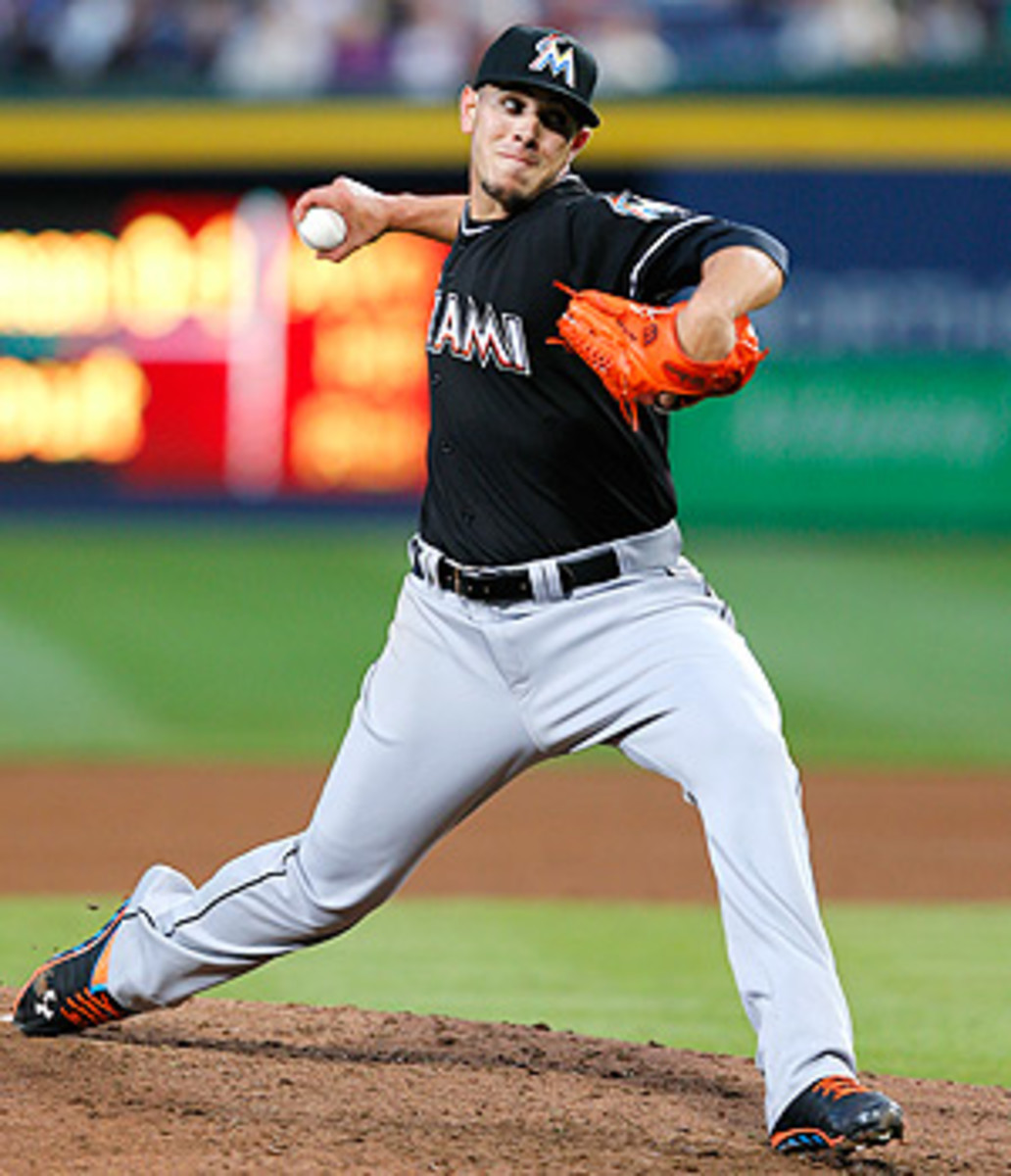 Jose Fernandez pitched lights-out against the Braves, striking out 14 and giving up no runs in eight innings.