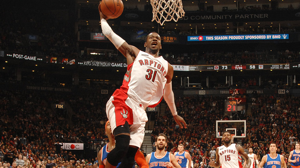 The Orlando Magic's Terrence Ross dunks against the Toronto
