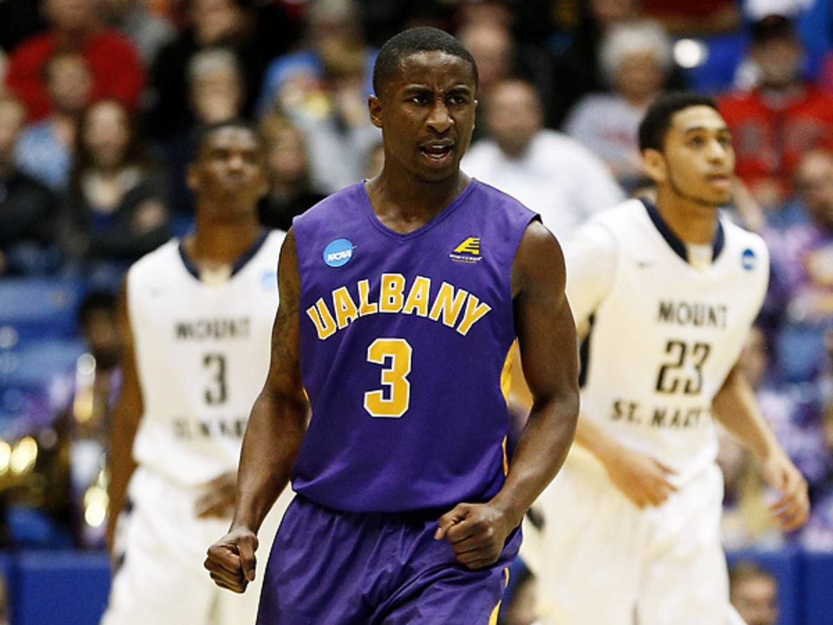 The crafty D.J. Evans anchored Albany in the Great Danes' win over Mount St. Mary's. (Gregory Shamus/Getty Images)