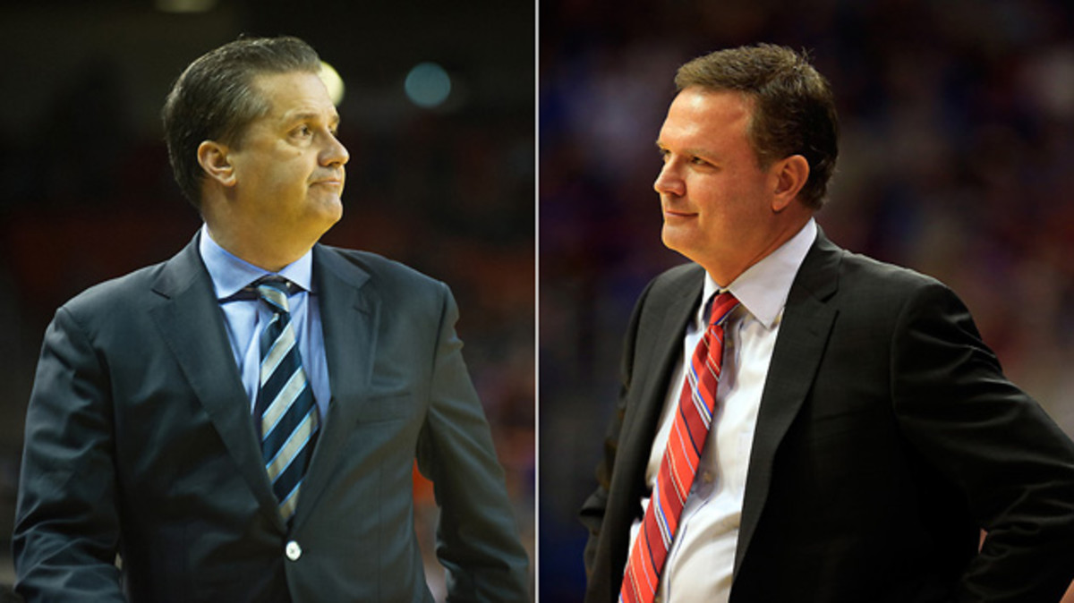 John Calipari (left) and Bill Self will face off in one of the early season's best games.