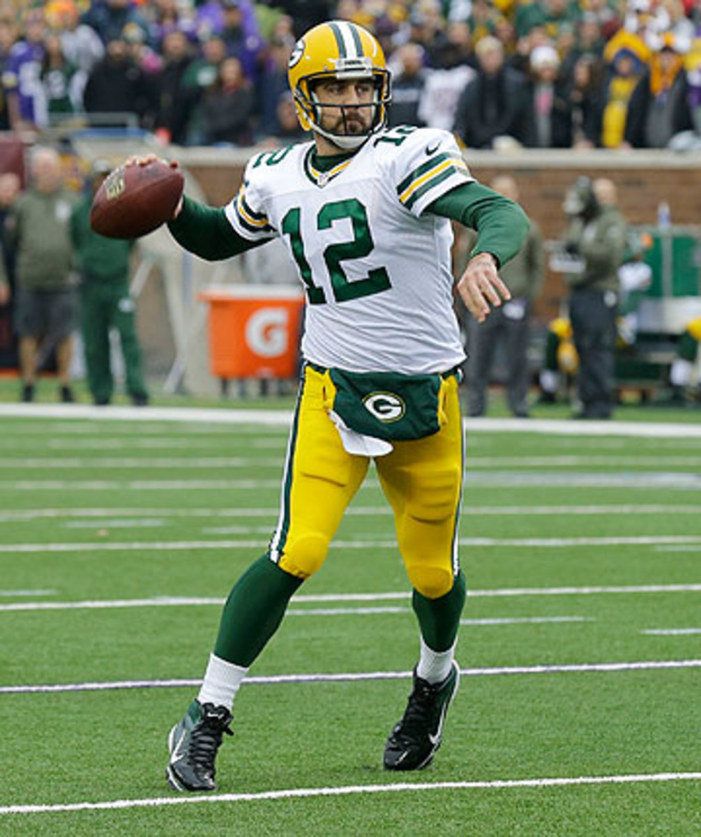Aaron Rodgers has thrown 11 touchdowns and no interceptions over his past three games, all Green Bay wins. (Ann Heisenfelt/AP)