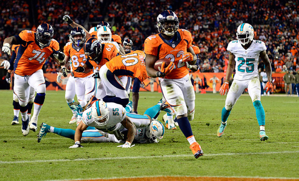 C.J. Anderson has had more than 100 total yards in three consecutive games, finding the end zone twice during that stretch. (Joe Amon/Getty Images)