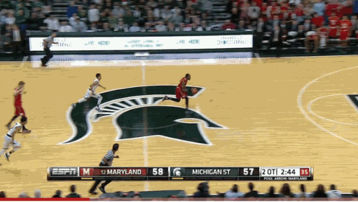 Dez Wells michigan state dunk