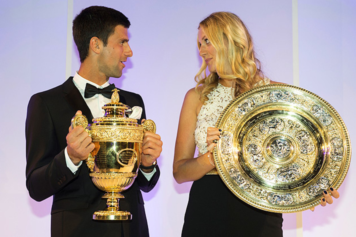 Fancy seeing you here ... again! (Djokovic and Kvitova both won the Wimbledon in 2011.)