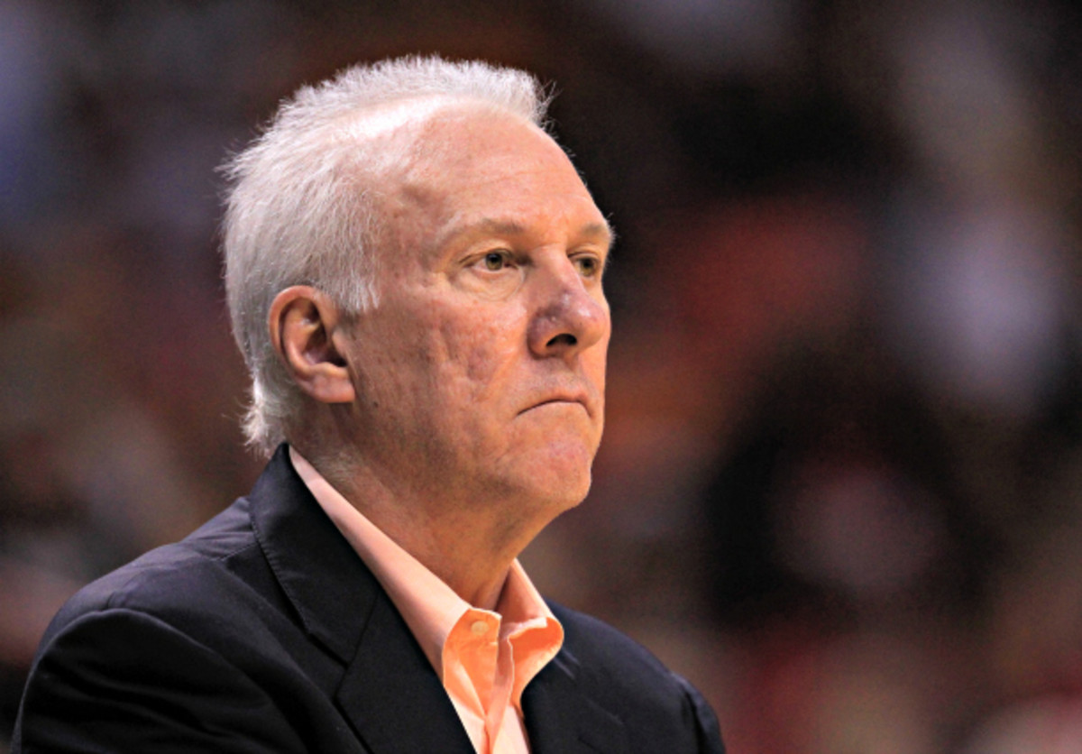 Gregg Popovich coached the Spurs to a 15th consecutive 50-win season. (Christopher Trotman/Getty Images)