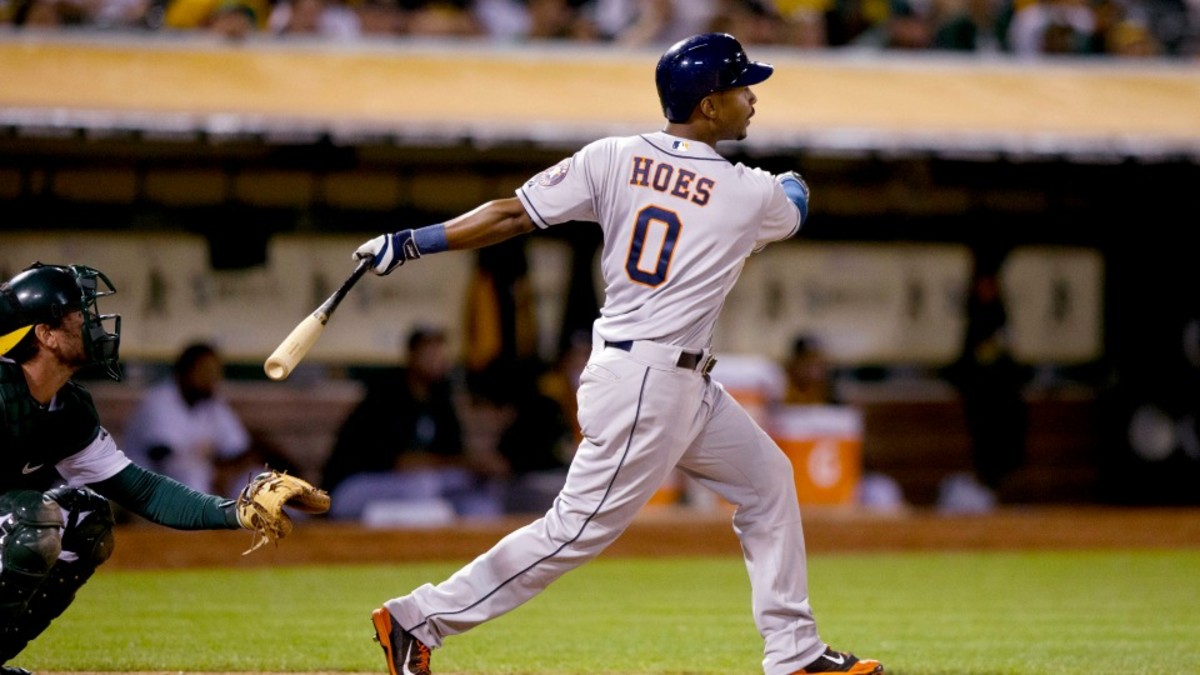 Houston Astros' LJ Hoes hit a gamewinning home run for his mom on her