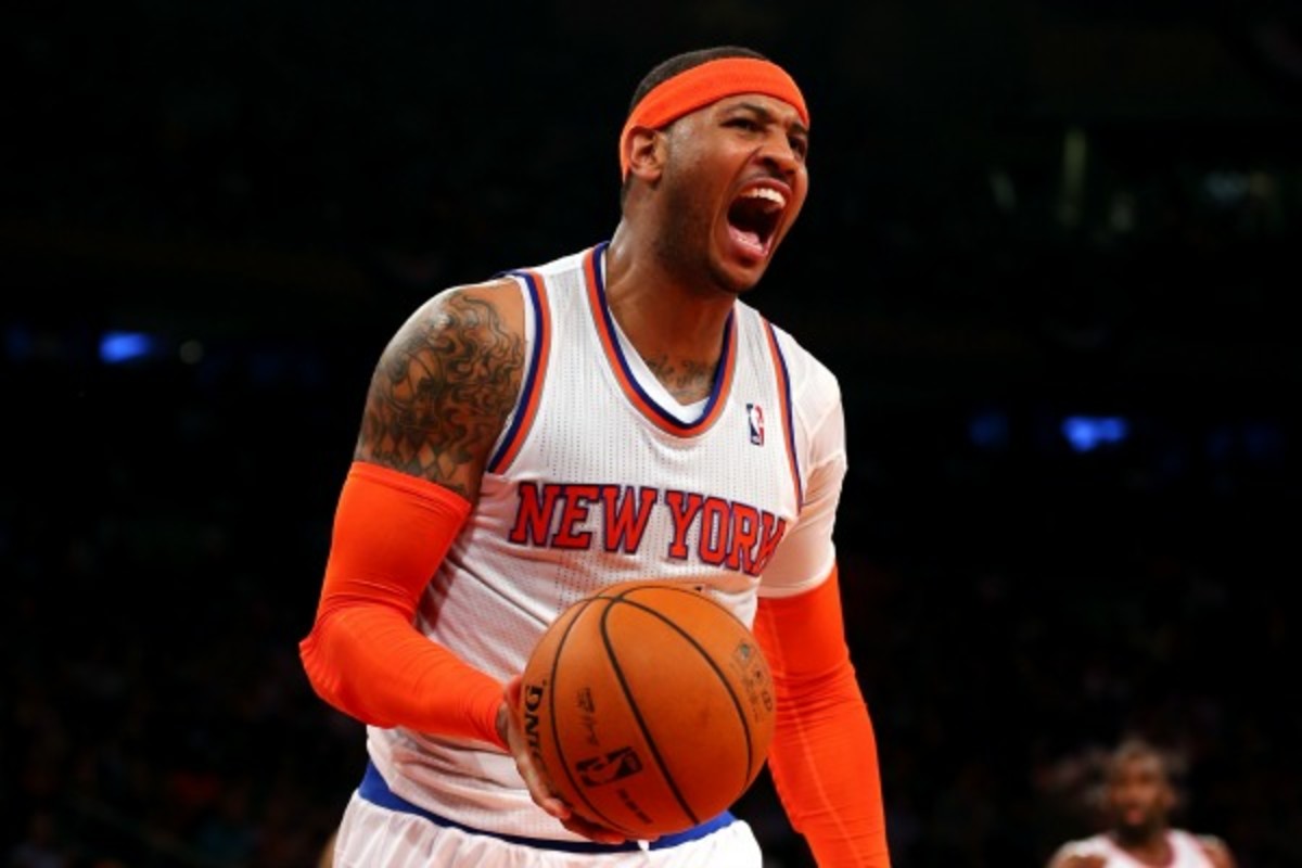Carmelo Anthony said he wants to test free agency after the 2013-14 season. (Elsa/Getty Images)