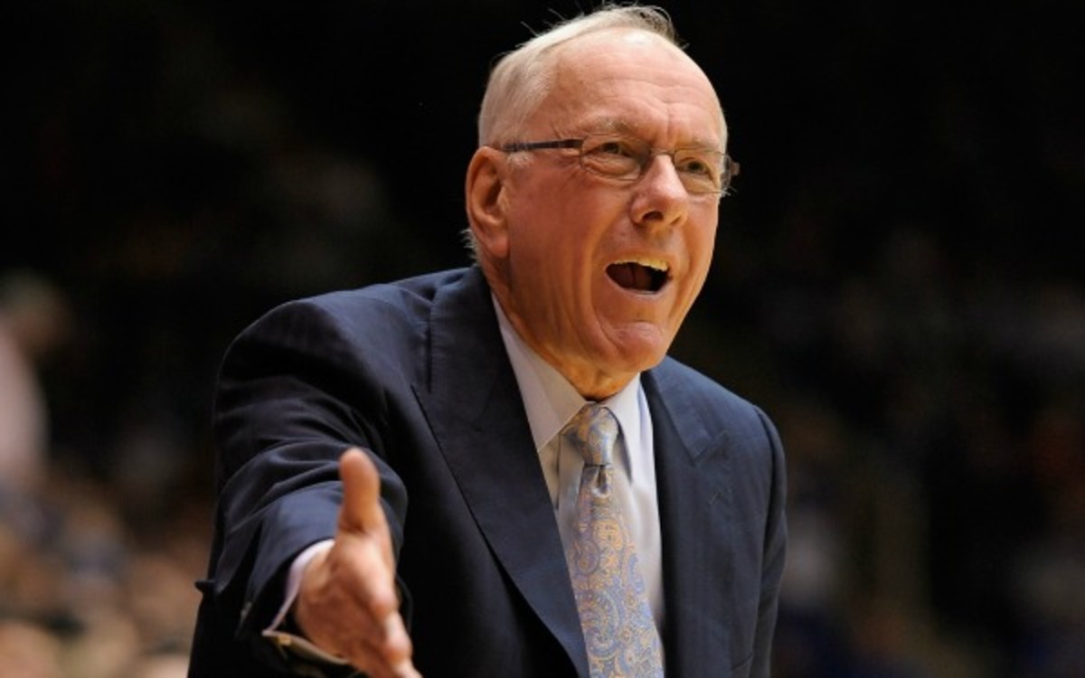 Jim Boeheim says he won't regret arguing the call that contributed to the Orange's second straight loss. (Grant Halverson/Getty Images)