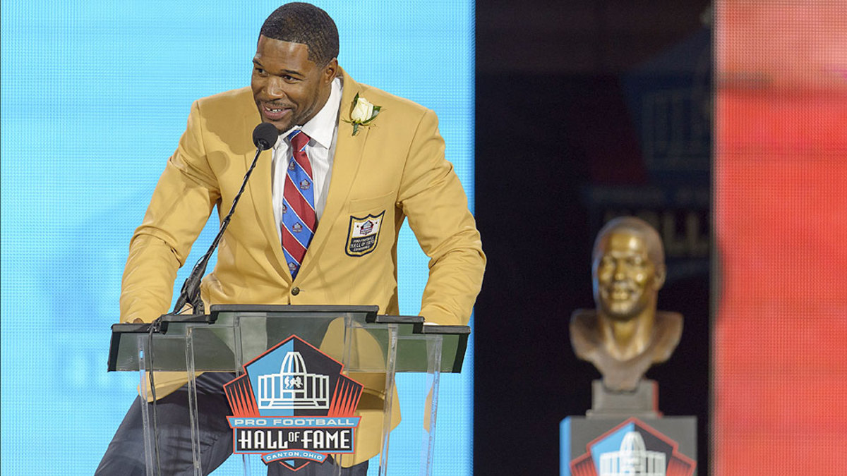 Andre Reed Packs Emotion Michael Strahan Laughs At Hall Of Fame